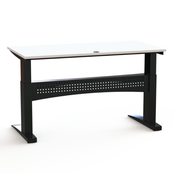 ConSet H�ve S�nkebord 160x80 - 501-11 - Hvid bordplade - sort stel