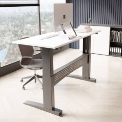 ConSet H�ve S�nkebord 160x80 - 501-11 - Hvid bordplade - sort stel