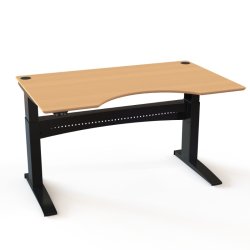 ConSet H�ve S�nkebord 160x100 - 501-11 - B�g bordplade - sort stel