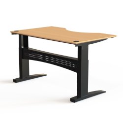 ConSet H�ve S�nkebord 160x100 - 501-11 - B�g bordplade - sort stel