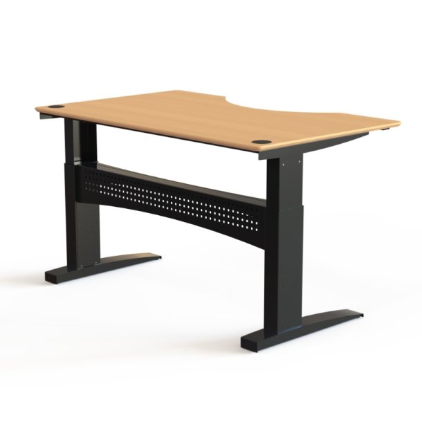 ConSet H�ve S�nkebord 160x100 - 501-11 - B�g bordplade - sort stel