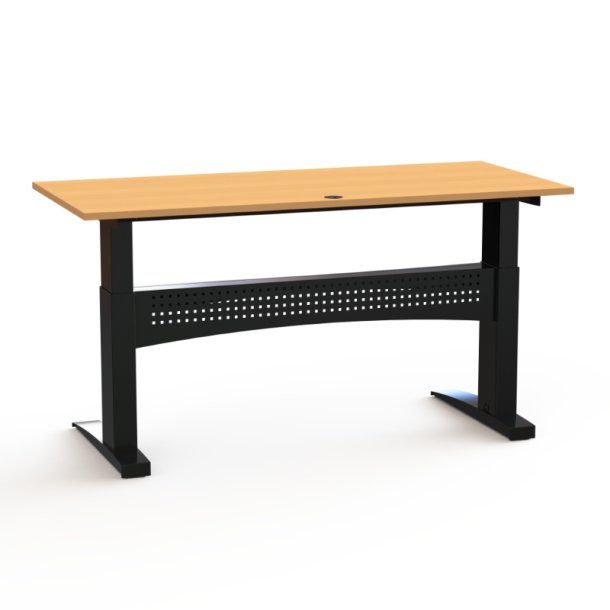 ConSet H�ve S�nkebord 180x80 - 501-11 - B�g bordplade - sort stel