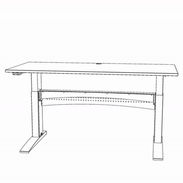ConSet H�ve S�nkebord 180x80 - 501-11 - Valn�d bordplade - sort stel
