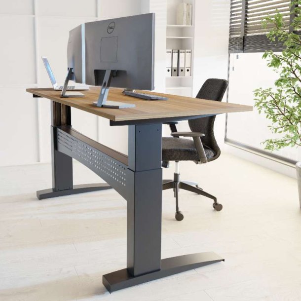 ConSet H�ve S�nkebord 180x80 - 501-11 - Valn�d bordplade - sort stel