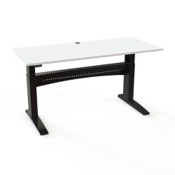 ConSet H�ve S�nkebord 180x80 - 501-11 - Hvid bordplade - sort stel