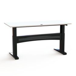 ConSet H�ve S�nkebord 180x80 - 501-11 - Hvid bordplade - sort stel