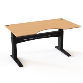ConSet H�ve S�nkebord 180x100 - 501-11 - B�g bordplade - sort stel