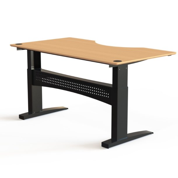ConSet H�ve S�nkebord 180x100 - 501-11 - B�g bordplade - sort stel