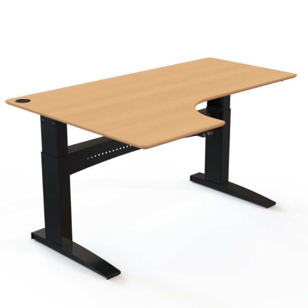 ConSet H�ve S�nkebord 180x120 - 501-11 - B�g bordplade - sort stel