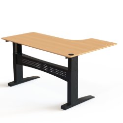 ConSet H�ve S�nkebord 180x120 - 501-11 - B�g bordplade - sort stel