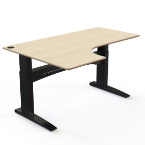 ConSet H�ve S�nkebord 180x120 - 501-11 - Ahorn bordplade - sort stel
