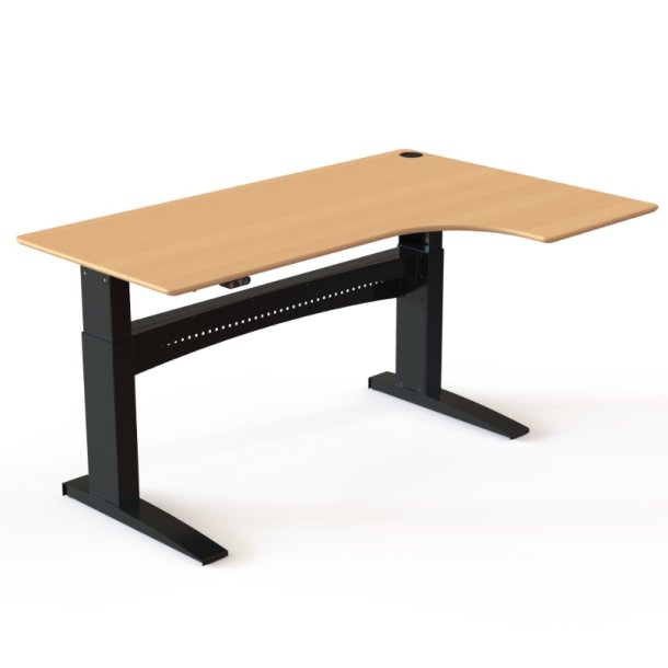 ConSet H�ve S�nkebord 180x120 - 501-11 - B�g bordplade - sort stel