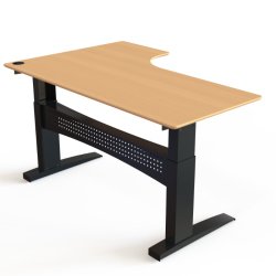 ConSet H�ve S�nkebord 180x120 - 501-11 - B�g bordplade - sort stel