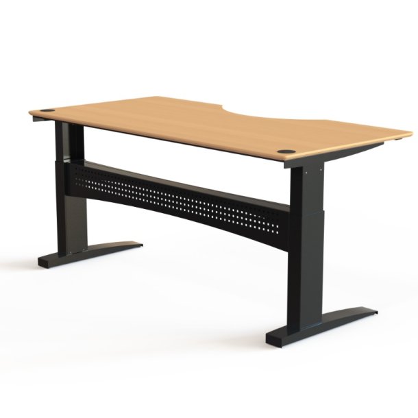 ConSet H�ve S�nkebord 200x100 - 501-11 - B�g bordplade - sort stel