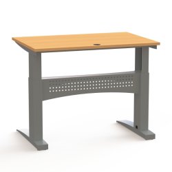 ConSet H�ve S�nkebord 120x80 - 501-11 - B�g bordplade - s�lv stel