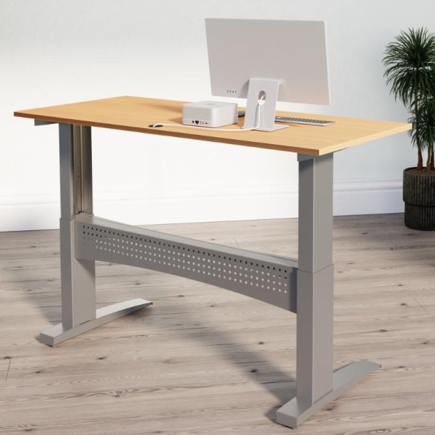 ConSet H�ve S�nkebord 120x80 - 501-11 - B�g bordplade - s�lv stel