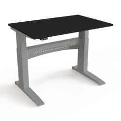 ConSet H�ve S�nkebord 120x80 - 501-11 - Sort bordplade - s�lv stel