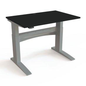 ConSet H�ve S�nkebord 120x80 - 501-11 - Sort bordplade - s�lv stel