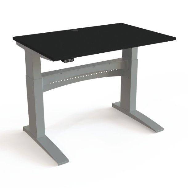 ConSet H�ve S�nkebord 120x80 - 501-11 - Sort bordplade - s�lv stel