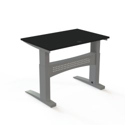 ConSet H�ve S�nkebord 120x80 - 501-11 - Sort bordplade - s�lv stel