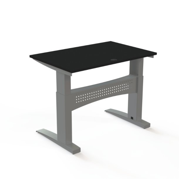 ConSet H�ve S�nkebord 120x80 - 501-11 - Sort bordplade - s�lv stel