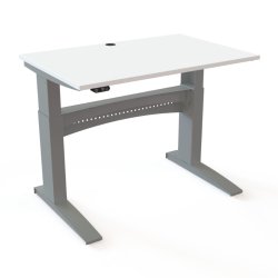 ConSet H�ve S�nkebord 120x80 - 501-11 - Hvid bordplade - s�lv stel