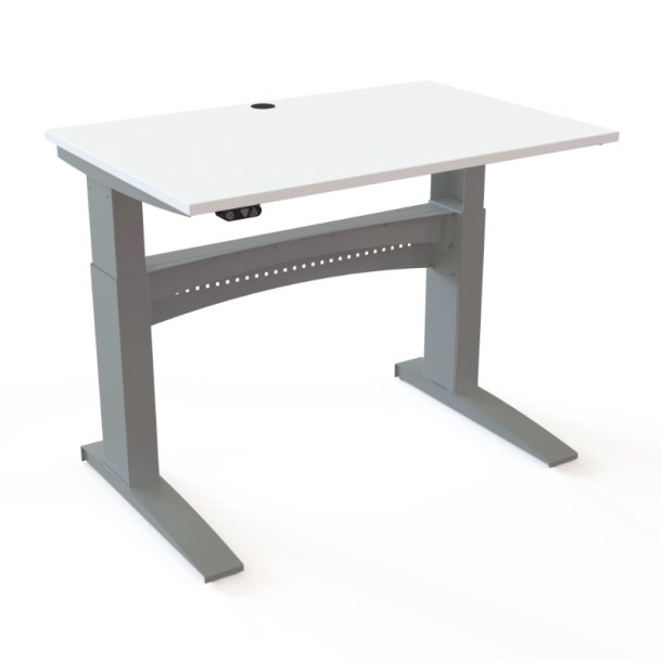 ConSet H�ve S�nkebord 120x80 - 501-11 - Hvid bordplade - s�lv stel