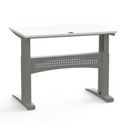 ConSet H�ve S�nkebord 120x80 - 501-11 - Hvid bordplade - s�lv stel
