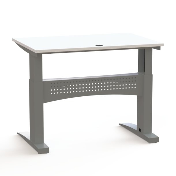ConSet H�ve S�nkebord 120x80 - 501-11 - Hvid bordplade - s�lv stel