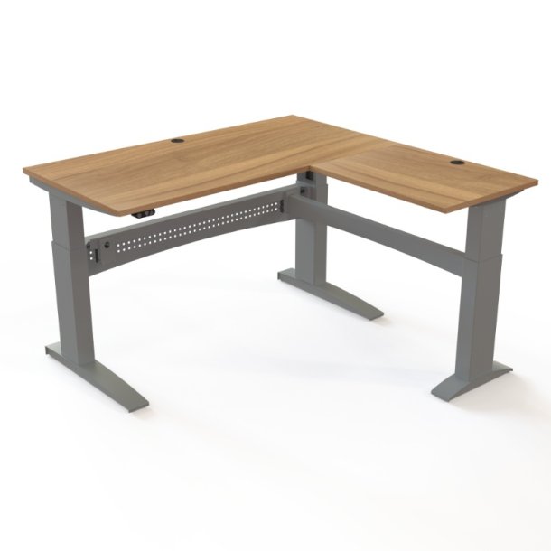 ConSet H�ve S�nkebord 160x160 - 501-11 - Valn�d bordplade - s�lv stel