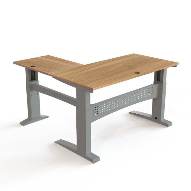 ConSet H�ve S�nkebord 160x160 - 501-11 - Valn�d bordplade - s�lv stel