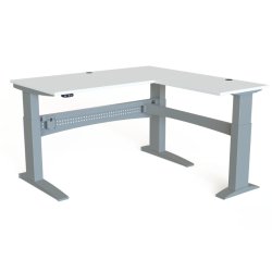 ConSet H�ve S�nkebord 160x160 - 501-11 - Hvid bordplade - s�lv stel