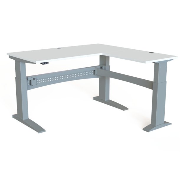 ConSet H�ve S�nkebord 160x160 - 501-11 - Hvid bordplade - s�lv stel