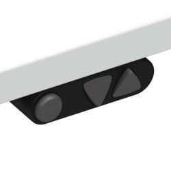 ConSet H�ve S�nkebord 160x160 - 501-11 - Hvid bordplade - s�lv stel