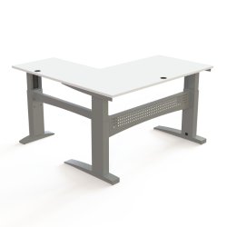 ConSet H�ve S�nkebord 160x160 - 501-11 - Hvid bordplade - s�lv stel