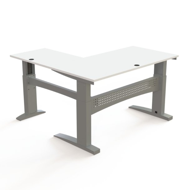 ConSet H�ve S�nkebord 160x160 - 501-11 - Hvid bordplade - s�lv stel