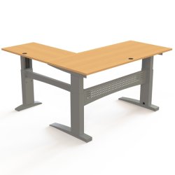 ConSet H�ve S�nkebord 180x180 - 501-11 - B�g bordplade - s�lv stel