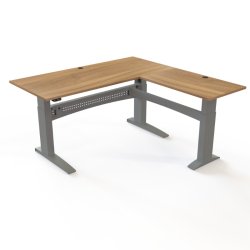 ConSet H�ve S�nkebord 180x180 - 501-11 - Valn�d bordplade - s�lv stel