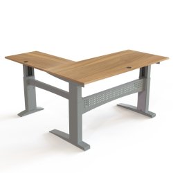 ConSet H�ve S�nkebord 180x180 - 501-11 - Valn�d bordplade - s�lv stel