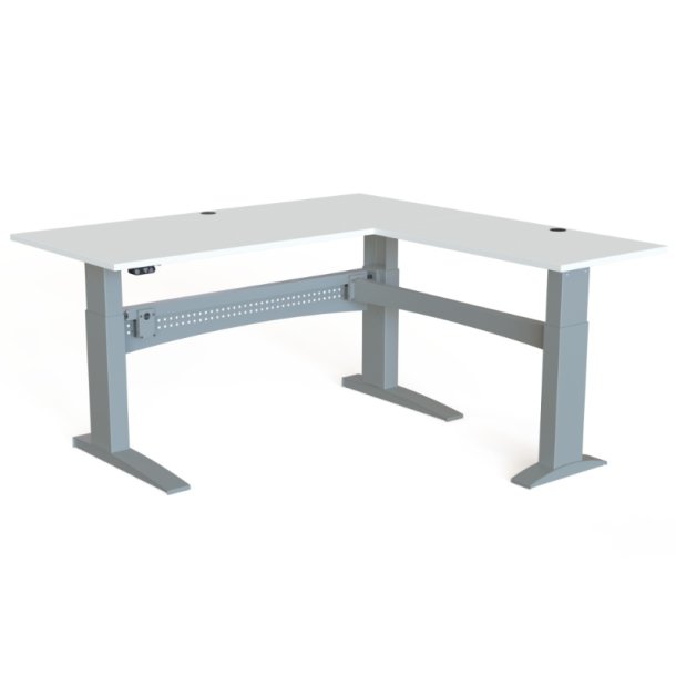 ConSet H�ve S�nkebord 180x180 - 501-11 - Hvid bordplade - s�lv stel