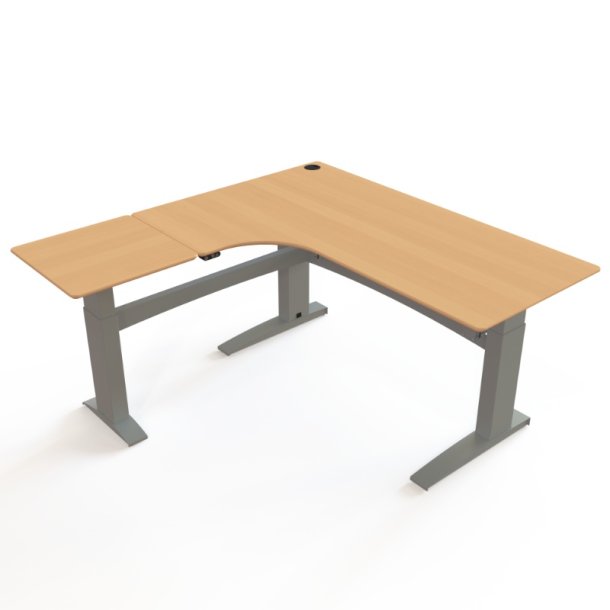 ConSet H�ve S�nkebord 180x180 - 501-11 - B�g bordplade - s�lv stel
