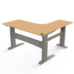 ConSet H�ve S�nkebord 180x180 - 501-11 - B�g bordplade - s�lv stel