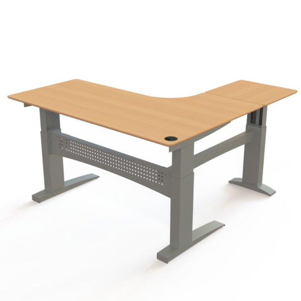 ConSet H�ve S�nkebord 180x180 - 501-11 - B�g bordplade - s�lv stel
