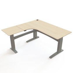 ConSet H�ve S�nkebord 180x180 - 501-11 - Ahorn bordplade - s�lv stel
