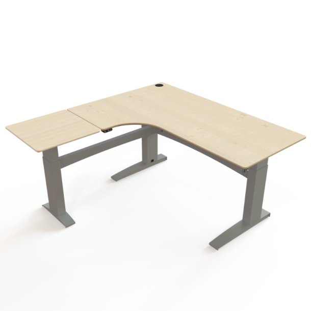 ConSet H�ve S�nkebord 180x180 - 501-11 - Ahorn bordplade - s�lv stel