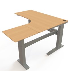 ConSet H�ve S�nkebord 180x180 - 501-11 - B�g bordplade - s�lv stel