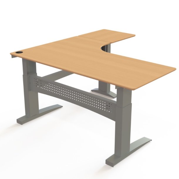 ConSet H�ve S�nkebord 180x180 - 501-11 - B�g bordplade - s�lv stel