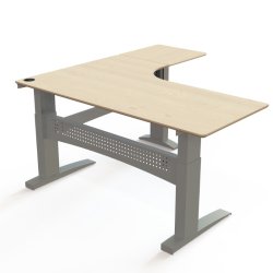 ConSet H�ve S�nkebord 180x180 - 501-11 - Ahorn bordplade - s�lv stel