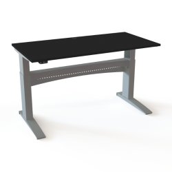 ConSet H�ve S�nkebord 160x80 - 501-11 - Sort bordplade - s�lv stel