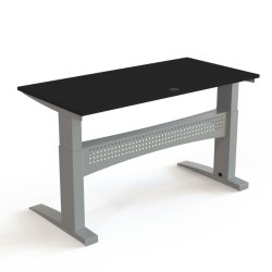 ConSet H�ve S�nkebord 160x80 - 501-11 - Sort bordplade - s�lv stel